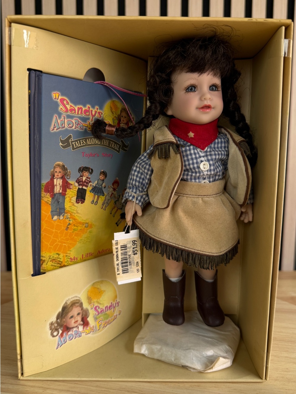 Vintage 2006 Adora Doll Taylor 8" Sandy's Adorable Friends NIB NWT Cowgirl